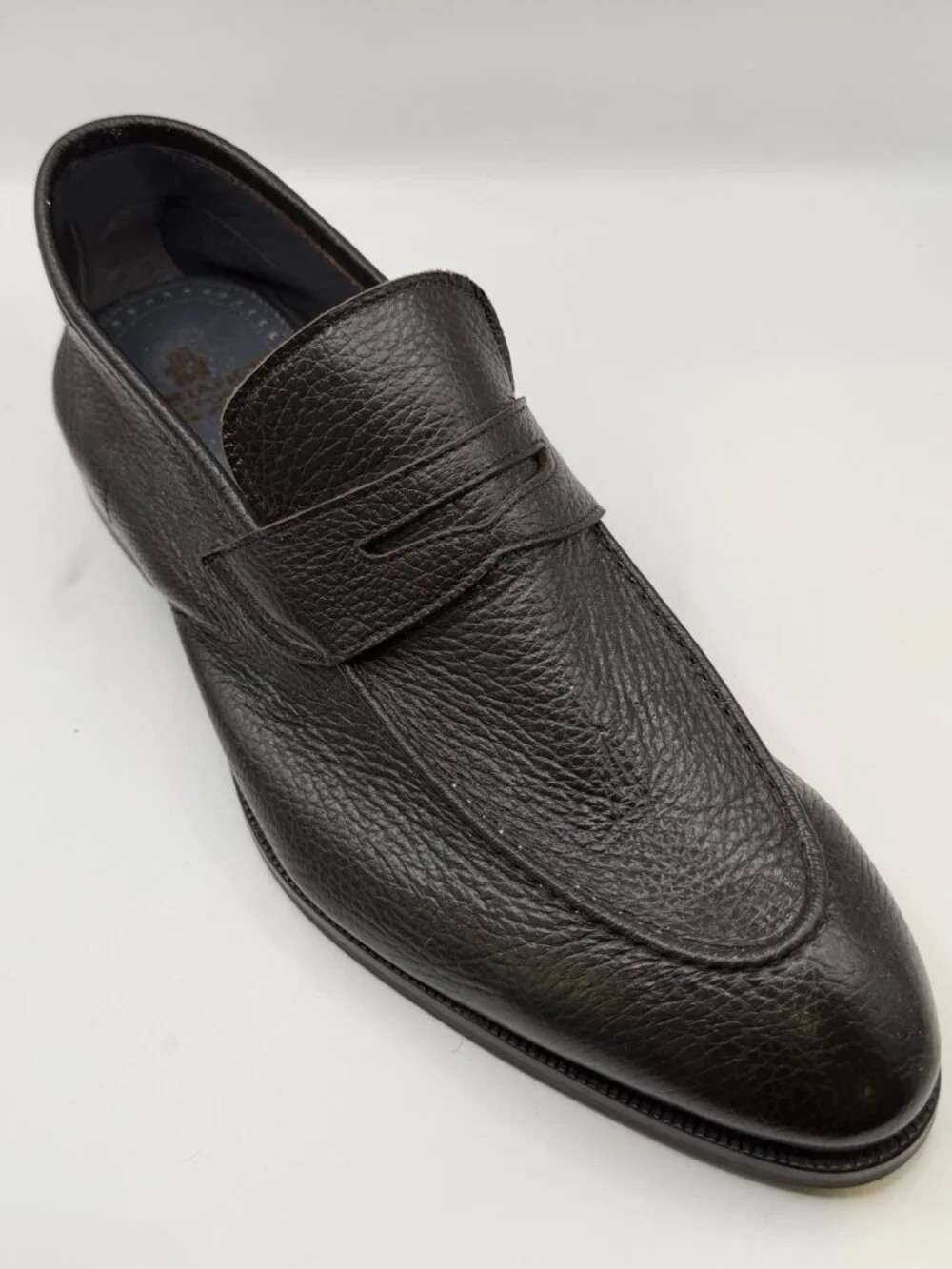 DiBianco Men’s Shoes Brera Deerskin Classic Penny Made In Italy 10 D US $895